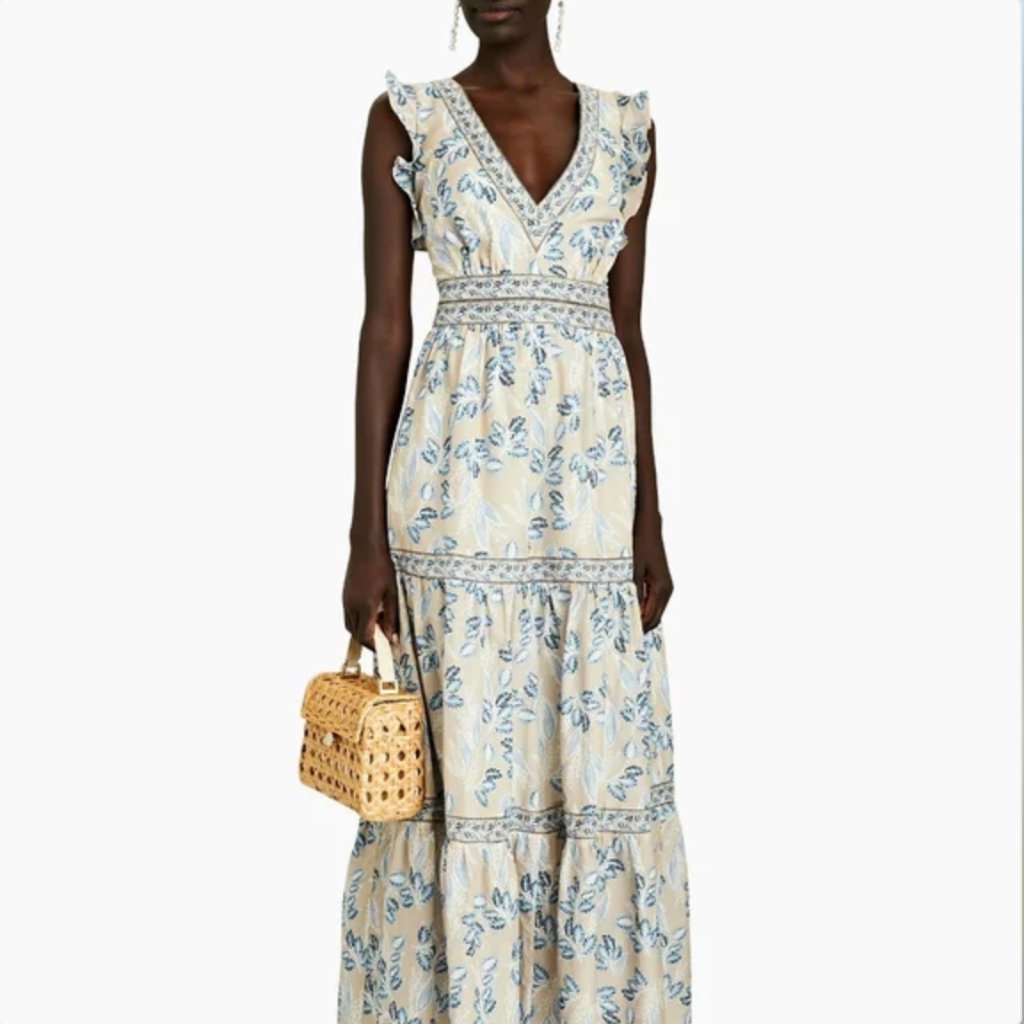 Intermix Orien Tiered Maxi Dress Nwt